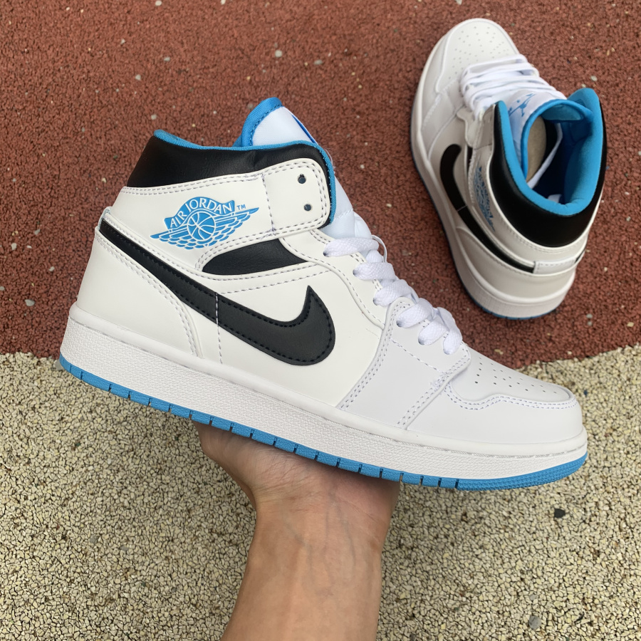 Air Jordan 1 Mid Laser Blue 554724 141 9 - www.kickbulk.cc